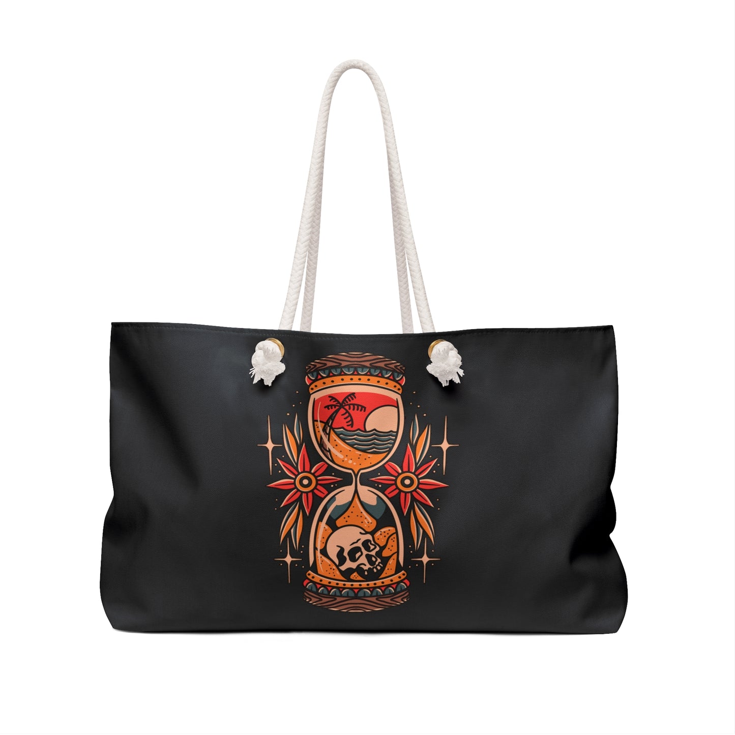 On Island Time Traditional Tattoo Weekender Bag - Foxlark Crystal Jewelry