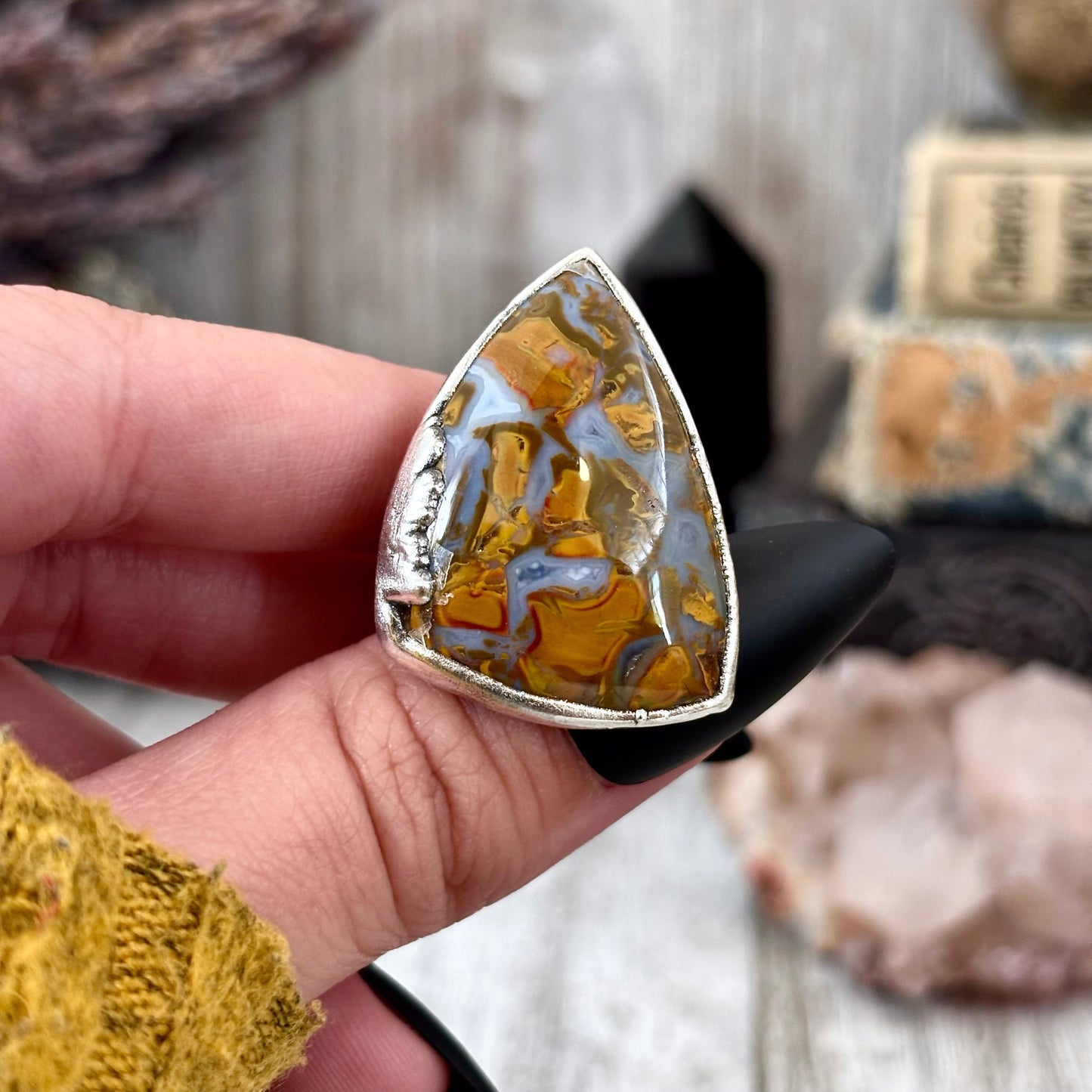 Petrified Wood Ring Size 9 / Foxlark Collection - One of a Kind
