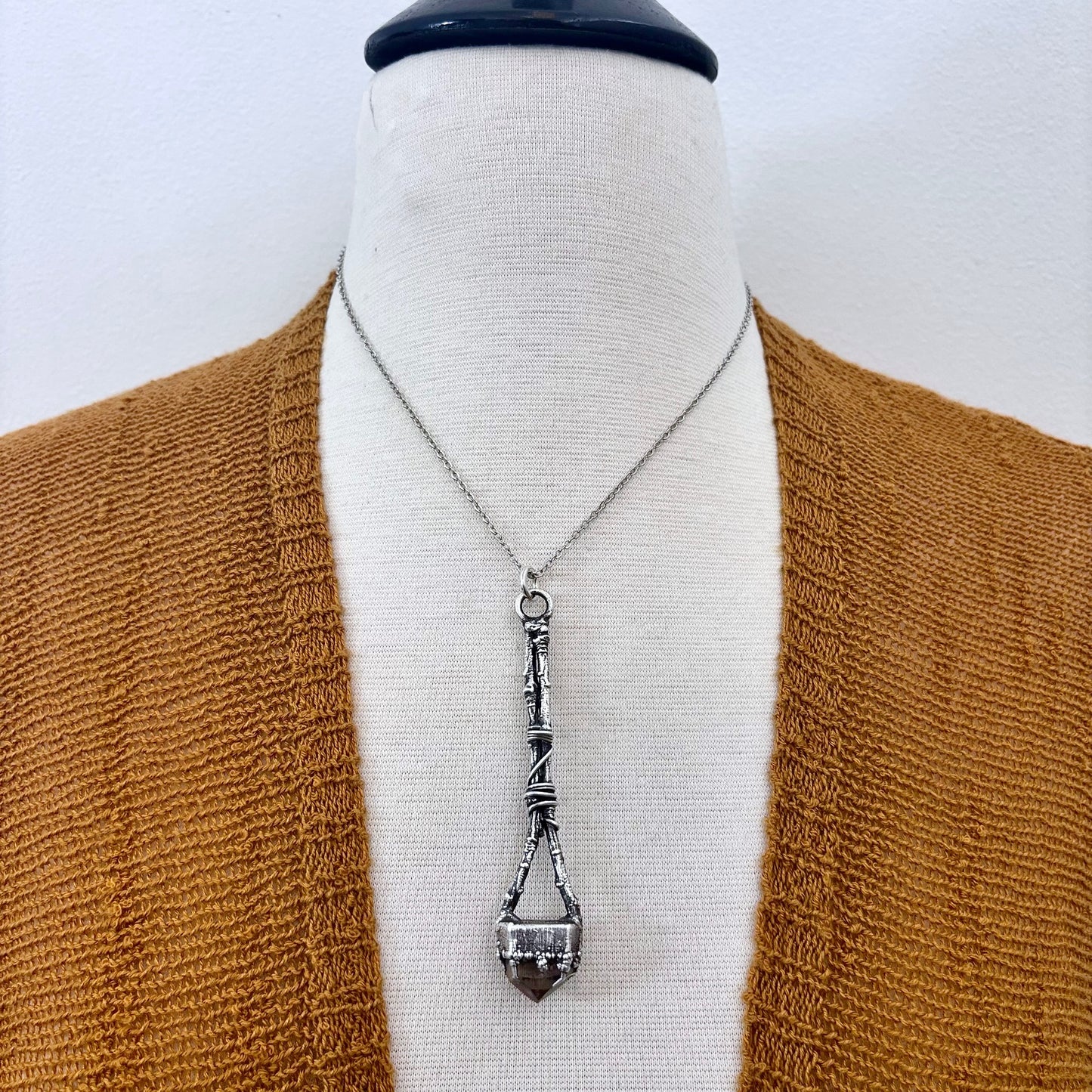 Garden Quartz Crystal Necklace in Silver /Sticks & Stones Collection