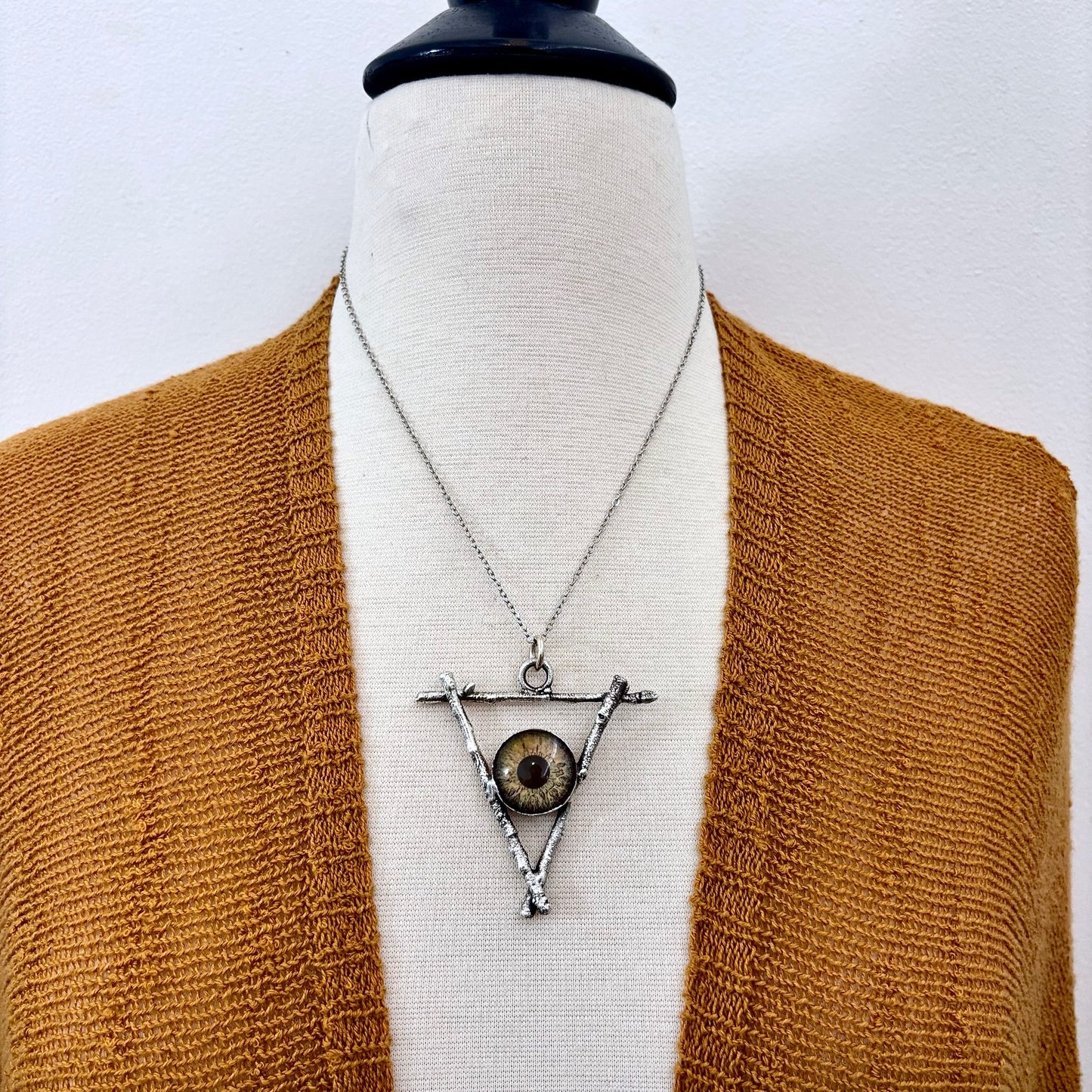 Eye Necklace Fine Silver / Sticks & Stones Collection