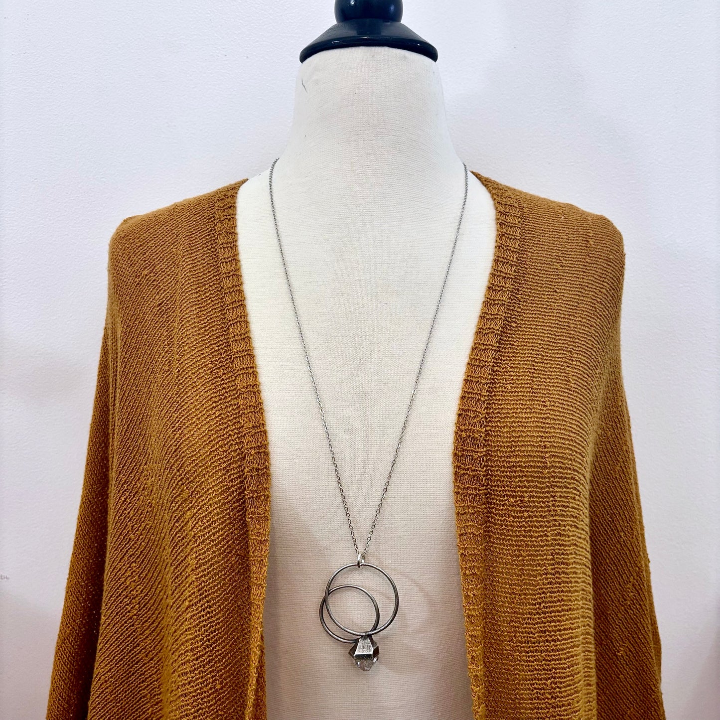 Herkimer Diamond Crystal Necklace in Fine Silver / Foxlark Collection - One of a Kind