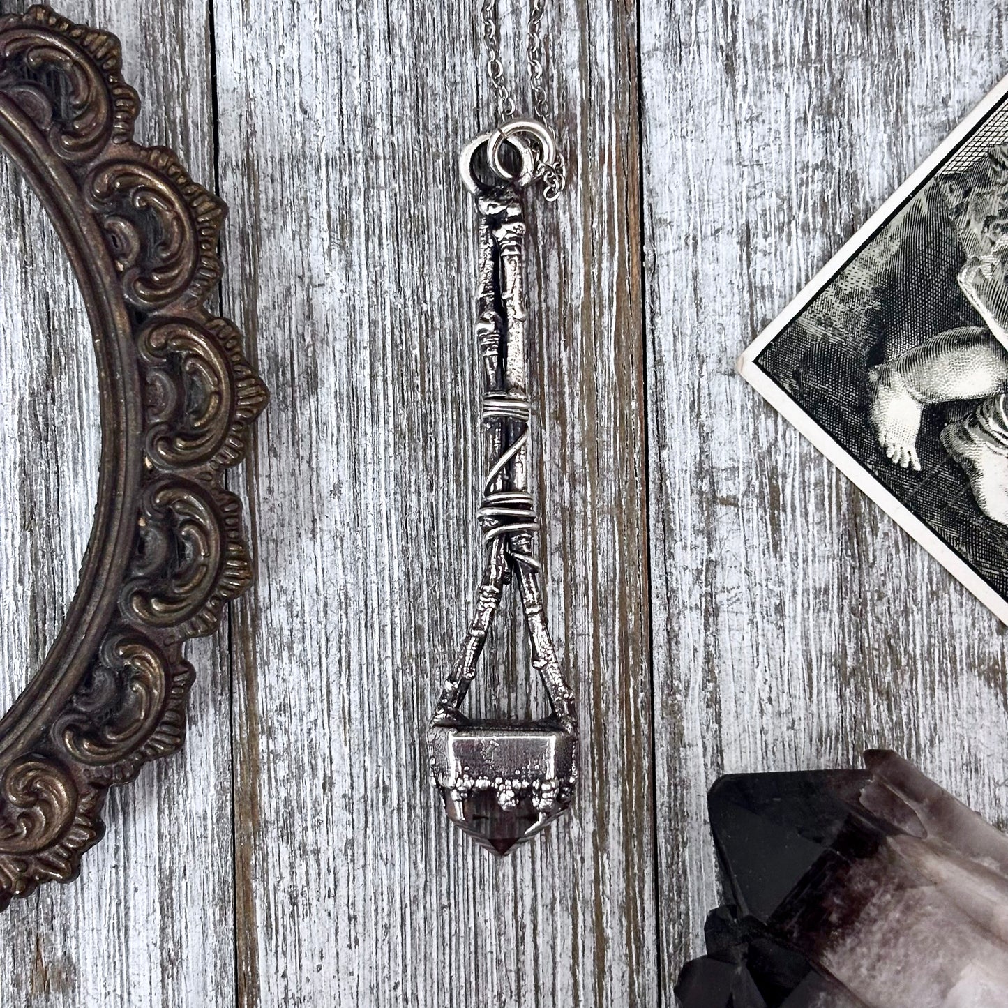 Garden Quartz Crystal Necklace in Silver /Sticks & Stones Collection