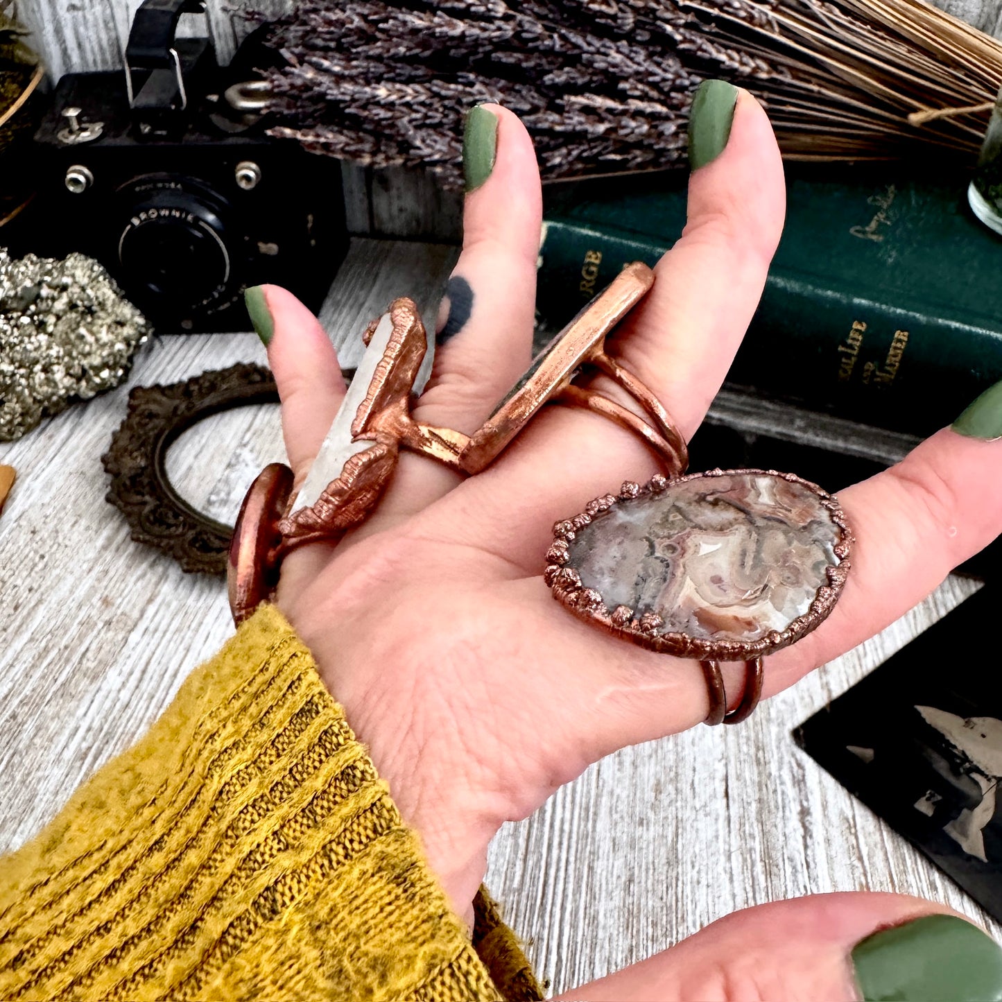 Size 9.5 Copper / Silver FLASH SALE - NEW or Discontinued or Imperfect Jewelry - # 232 - 235