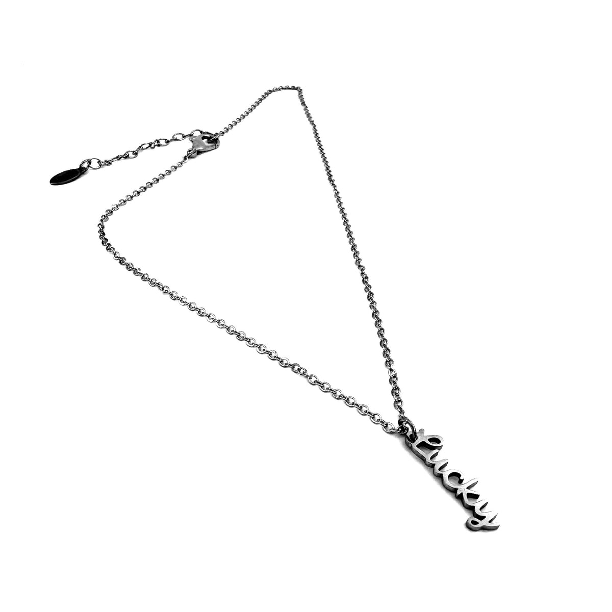 FOXLARK Lucky Charm pocket charm necklace with dainty pendant from the Lucky Charm Bar collection, featuring a small, detailed charm.