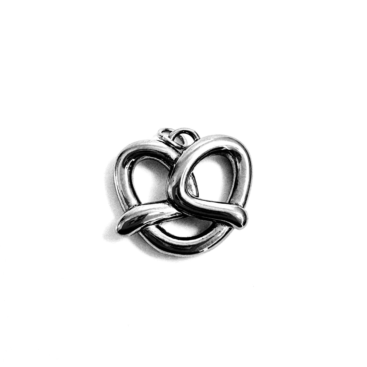 FOXLARK Pretzel charm from the Carbs Are a Personality necklace, featuring a quirky, detailed pretzel pendant for charm jewelry.