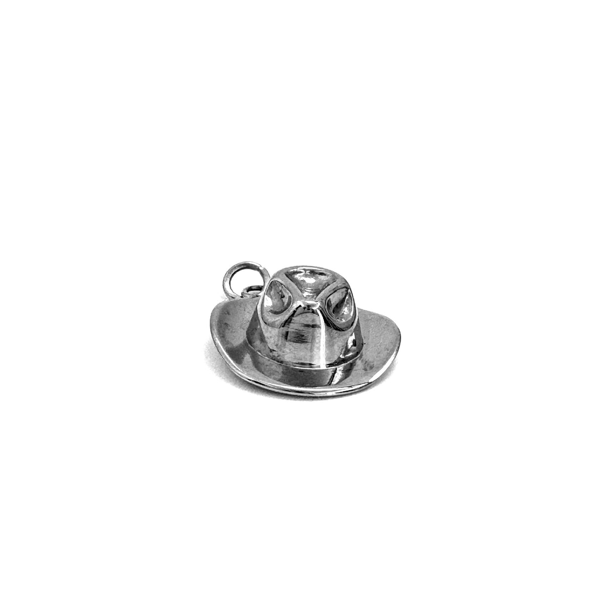 FoXLARK cowboy hat charm pendant necklace, western-inspired jewelry accessory with "Yeehaw" design, perfect for casual western style.