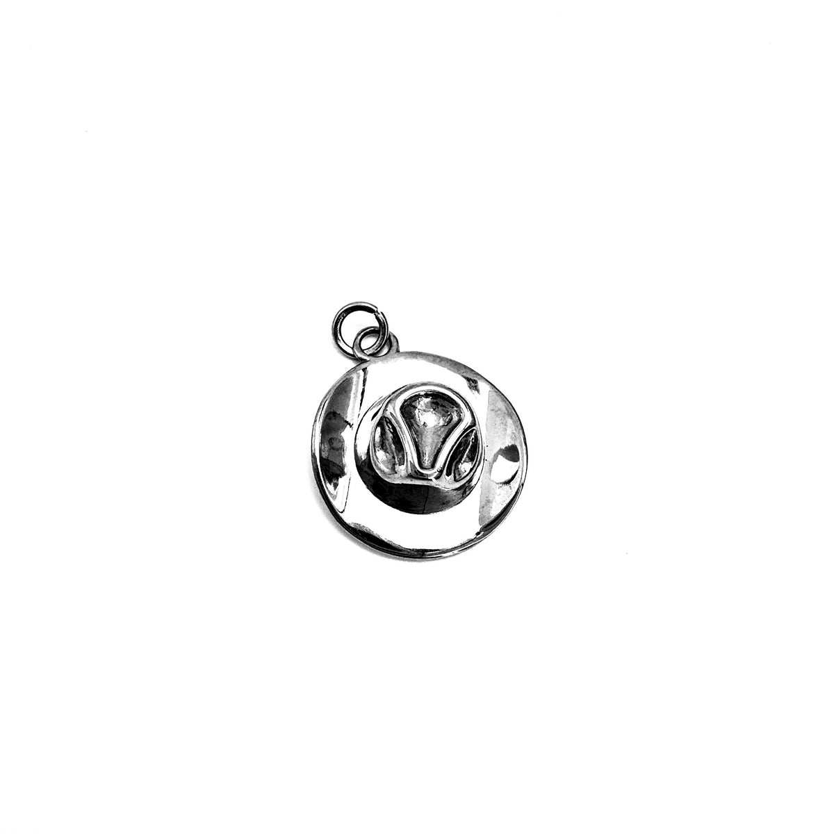 FoxtLARK cowboy hat charm pendant, western-inspired jewelry accessory, perfect for necklaces or charm collection.