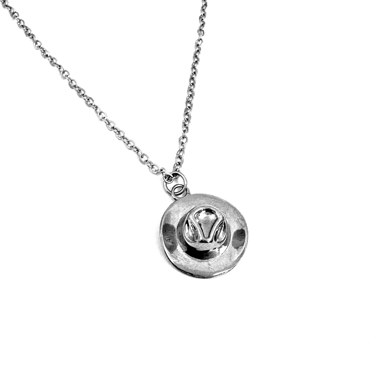 FOXLARK cowboy hat charm, Western pendant necklace accessory featuring a fun Yeehaw design for Western-inspired jewelry.