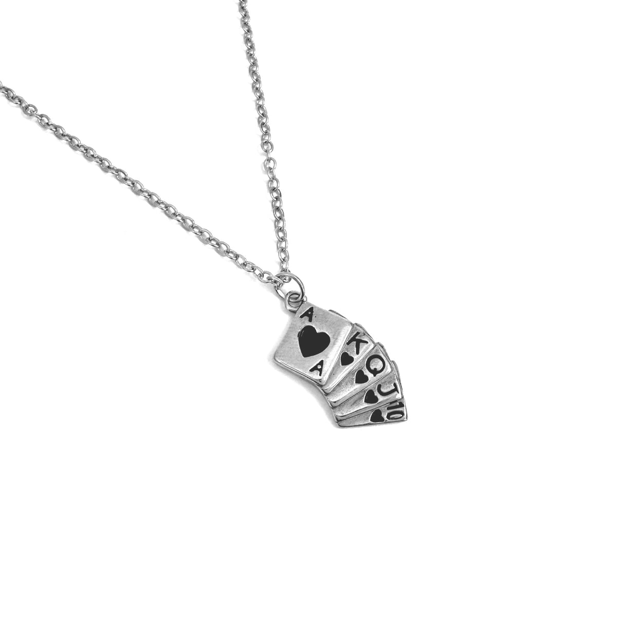 FOXLARK Dealer's Choice playing card charm necklace featuring a quirky card charm from the Lucky Charm Bar collection.