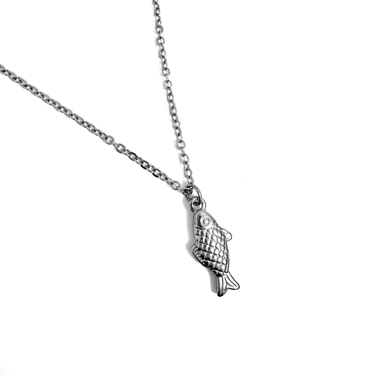 FOXLARK Fish Charm pendant necklace featuring a delicate fish design from the Plenty More Fish in the Sea collection.