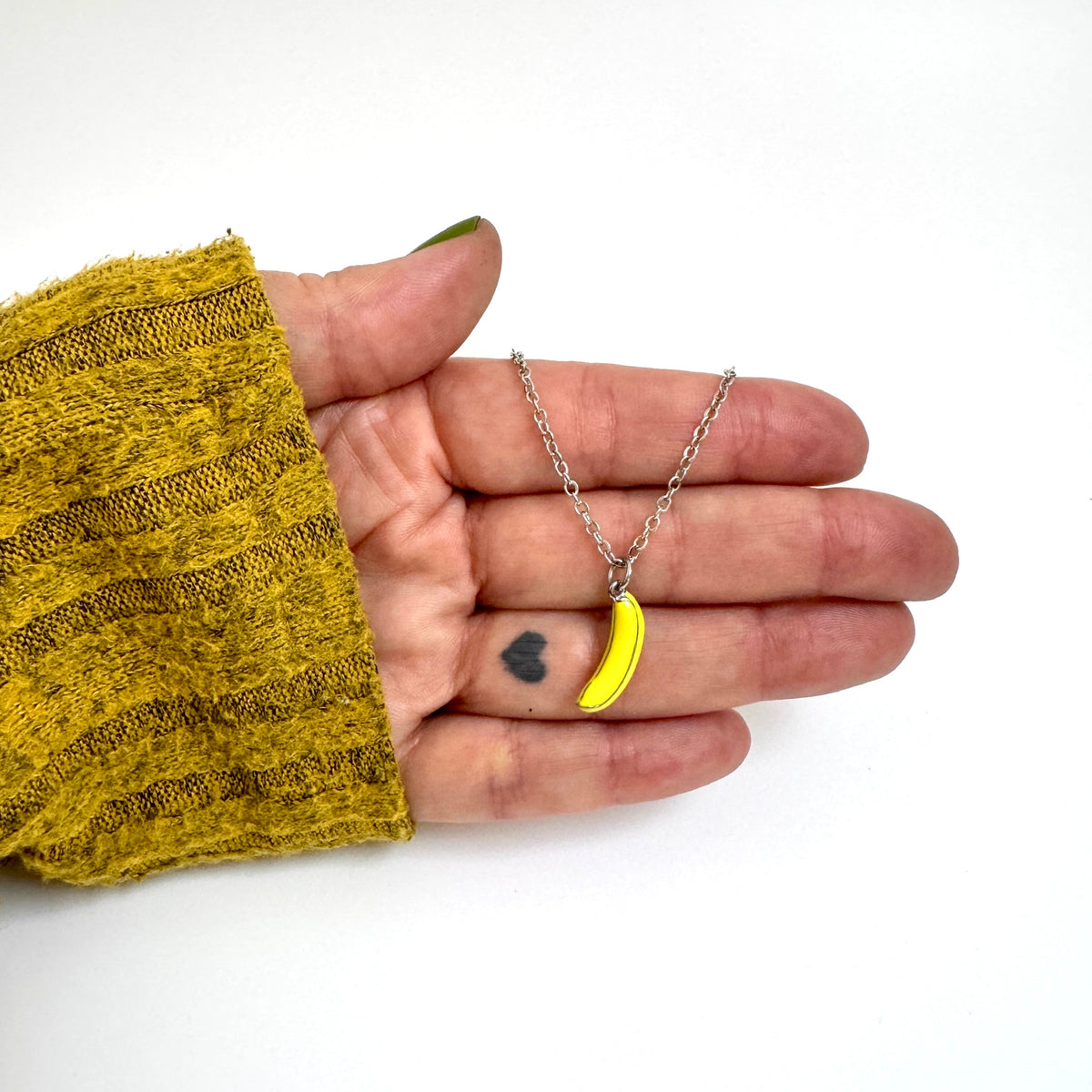 FOXLARK banana charm pendant from the Lucky Charm Bar featuring a quirky, playful design with vibrant yellow color.