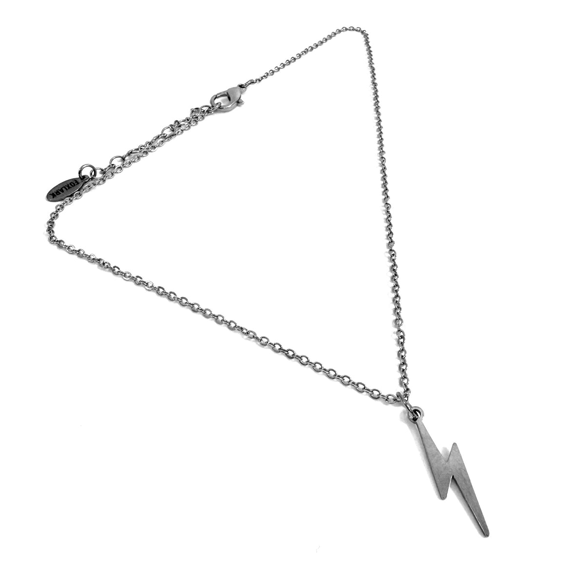 FoXLARK lightning bolt charm pendant, dainty necklace charm with a striking lightning bolt design, perfect for jewelry accessories.