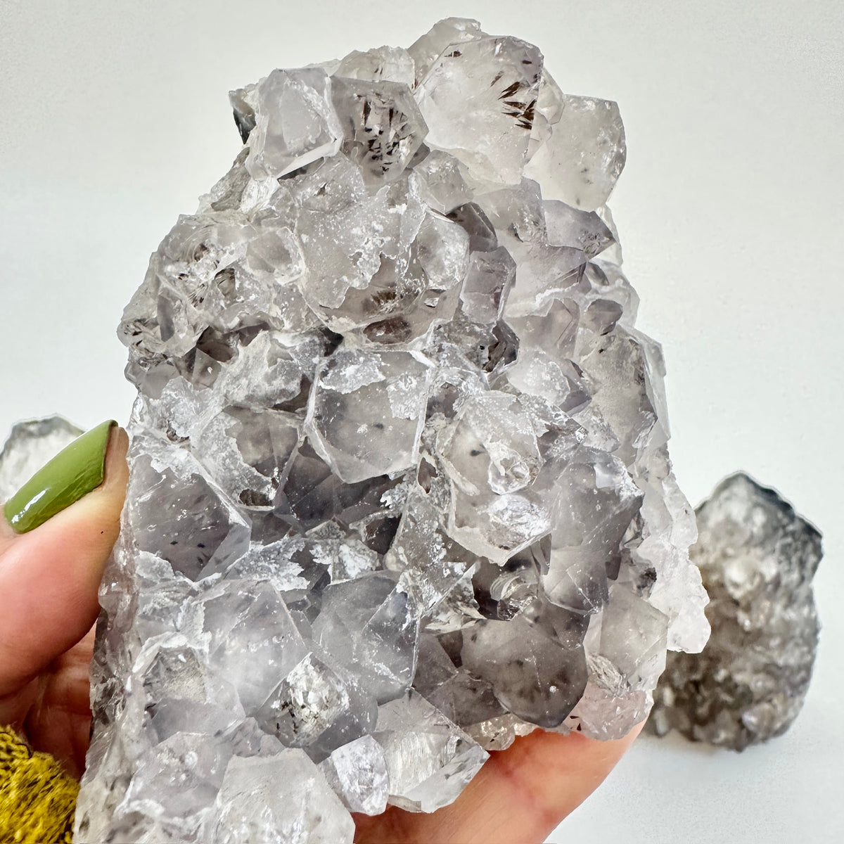 Self-standing amethyst geode crystal cluster from FoxlarkCrystals showing vibrant purple crystals and natural crystalline formations.