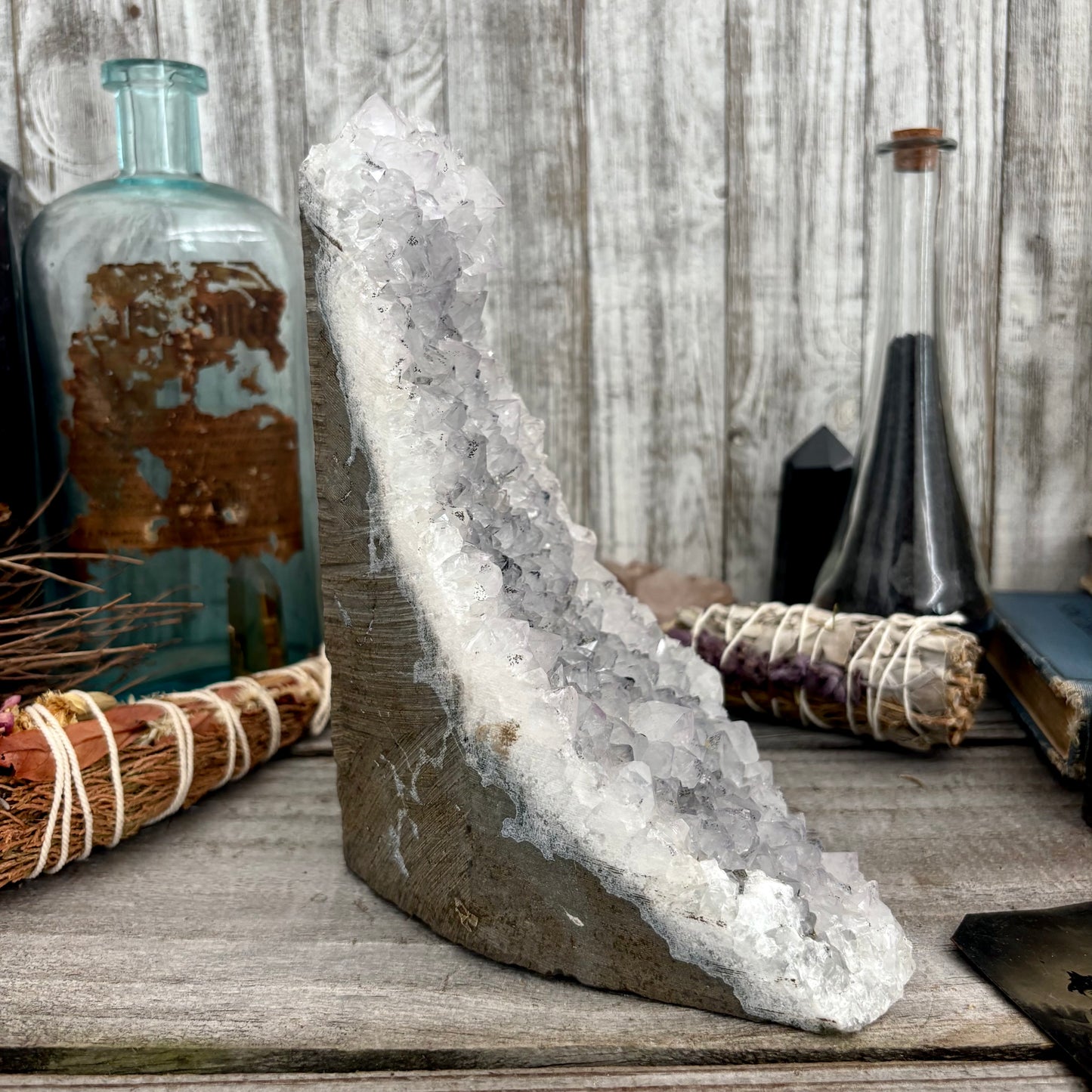 Large Self Standing Amethyst Geode Crystal Cluster / FoxlarkCrystals