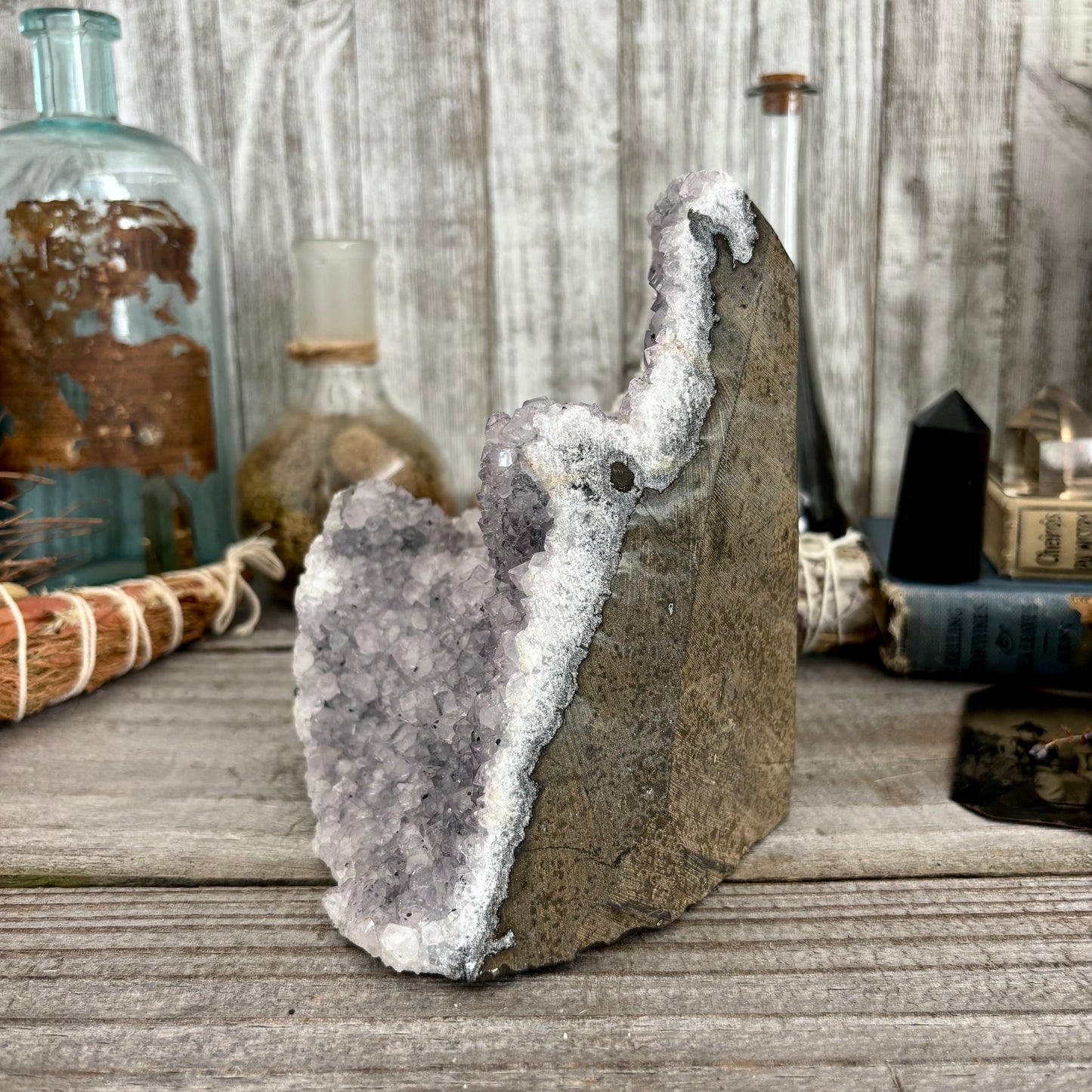 Large Self Standing Amethyst Geode Crystal Cluster / FoxlarkCrystals