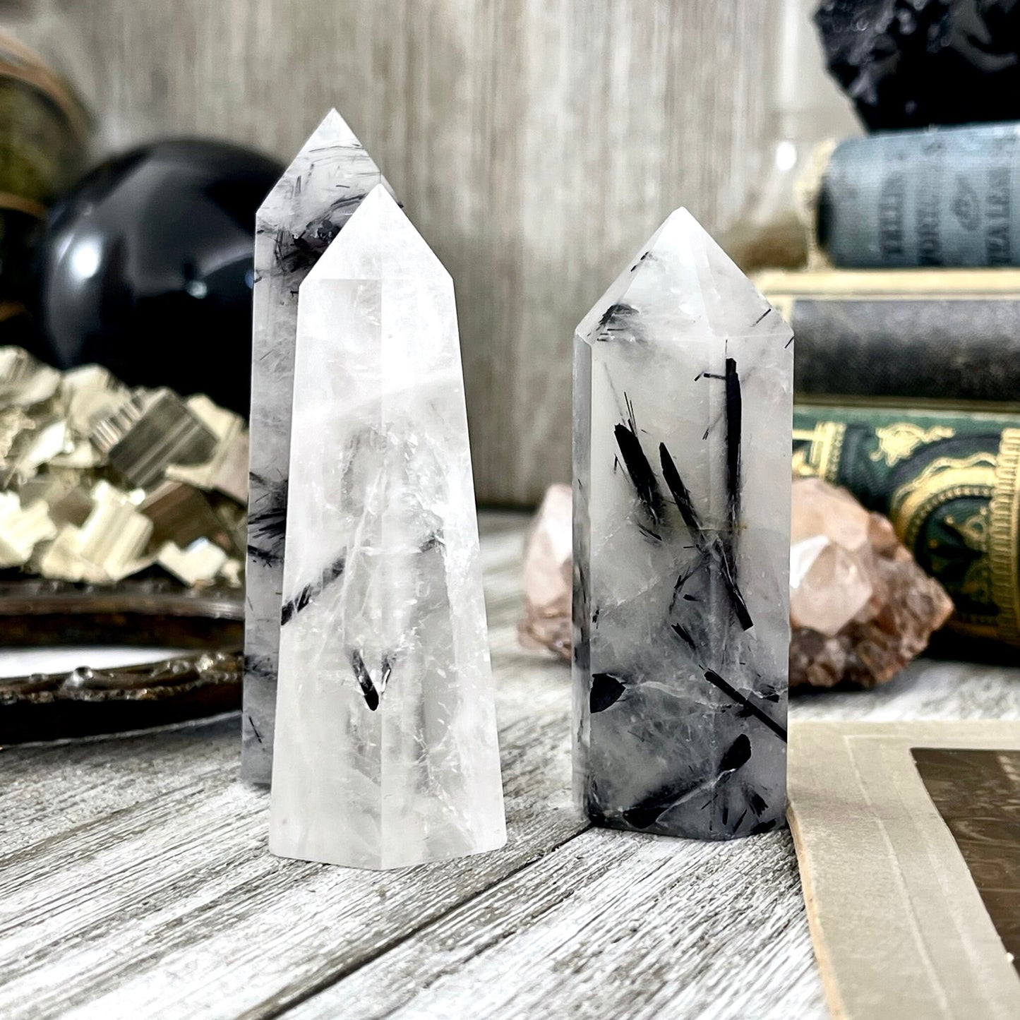 Tourmaline Quartz Crystal Point Self Standing / FoxlarkCrystals