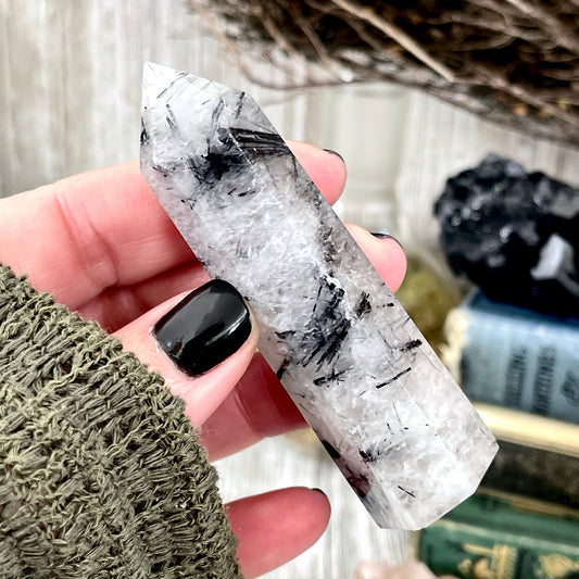 Tourmaline Quartz Crystal Point Self Standing / FoxlarkCrystals