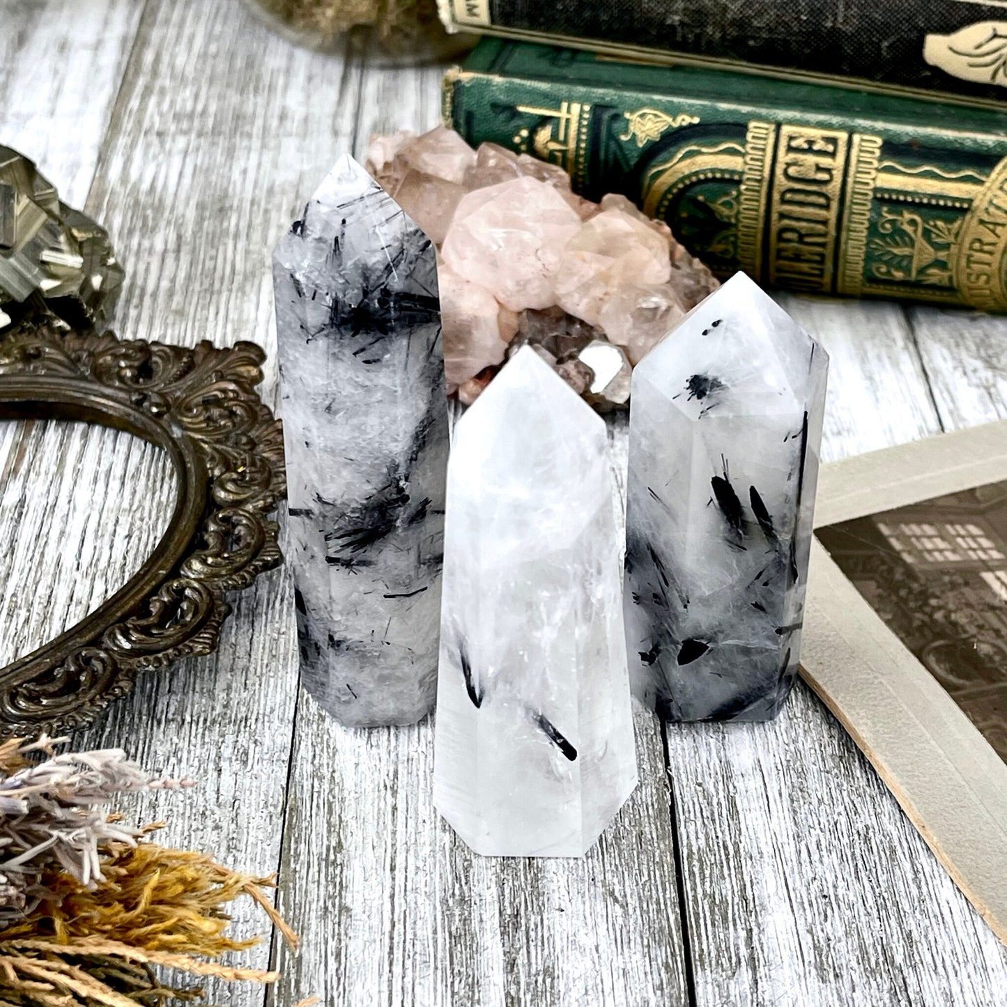 Tourmaline Quartz Crystal Point Self Standing / FoxlarkCrystals