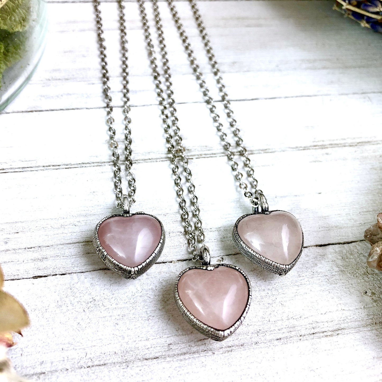 Bridesmaid Gift, Crystal heart, Crystal Necklace, Crystal Necklaces, Etsy ID: 739789896, FOXLARK- NECKLACES, Heart Necklace, Heart Pendant, Jewelry, Necklaces, Pink Crystal, Pink Crystal Heart, Pink Stone Necklace, Rose Quartz HeaRT, Rose Quartz Necklace,