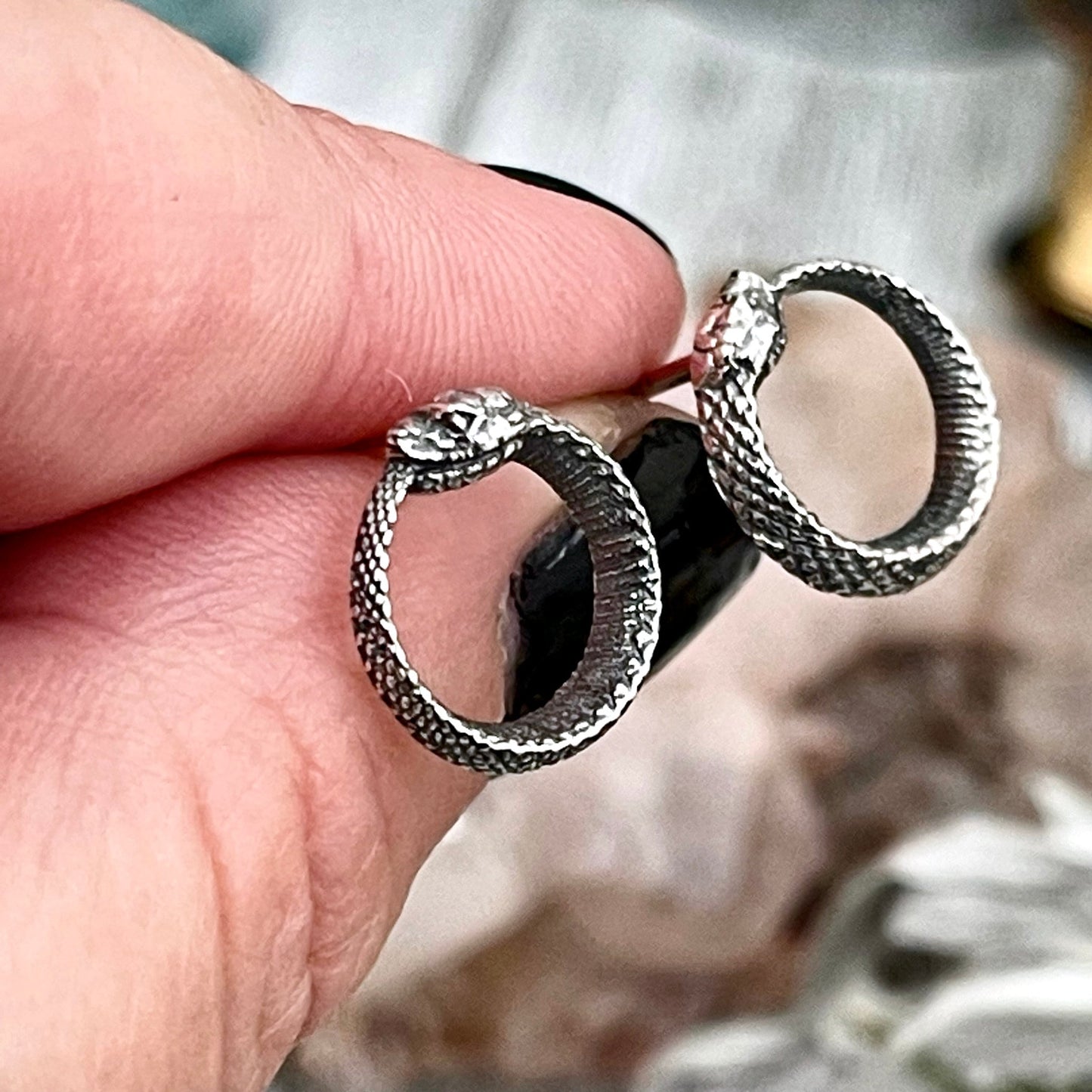 Big Earrings, bohemian earrings, Boho Earrings, Dangly Earrings, Earrings, Etsy ID: 1513904166, Geometric Earrings, Hoop Earrings, Jewelry, Long Earrings, Ouroboros Earrings, Silver Earrings, Silver Stud Earrings, Snake Earrings, Sterling silver, Stud Ear