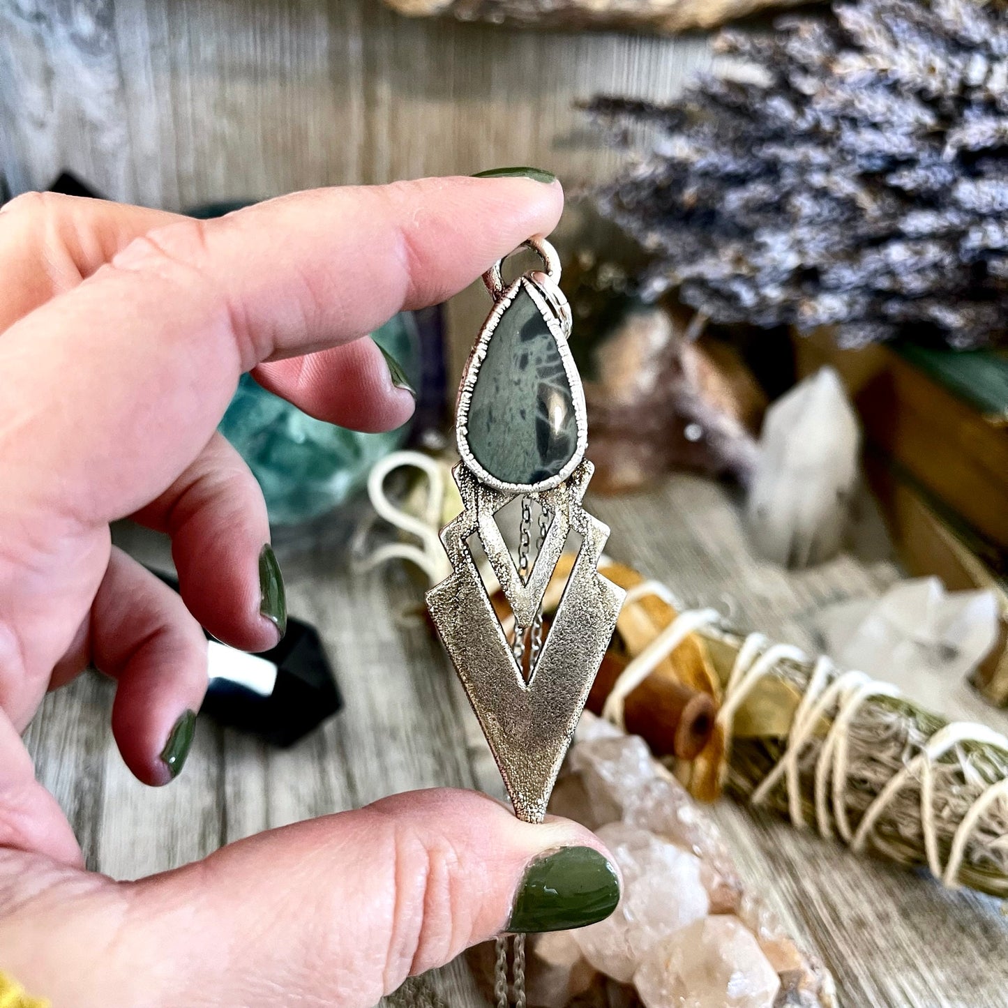 Big Crystal Necklace, Big Stone Necklace, Bohemian Jewelry, Crystal Necklaces, Etsy ID: 1634824085, Foxlark Alchemy, FOXLARK- NECKLACES, Gothic Jewelry, Jewelry, Large Crystal, Large Raw Crystal, layering necklace, Necklaces, Raw crystal jewelry, raw crys