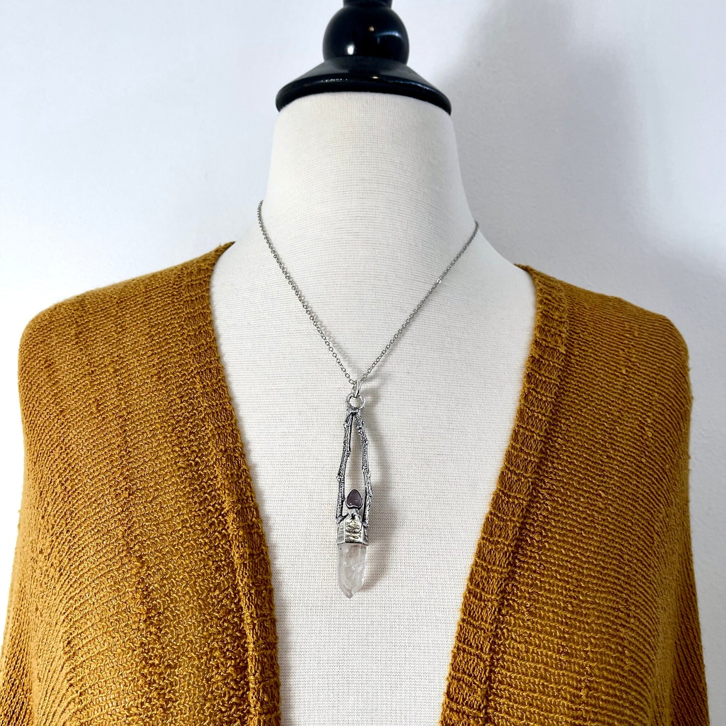 big crystal Necklace, Bohemian Jewelry, Crystal Necklaces, Crystal Pendant, Etsy ID: 1669645543, FOXLARK- NECKLACES, Jewelry, nature inspired, Necklaces, Quartz pendent, Raw Quartz jewelry, Silver Jewelry, Silver Necklace, Silver Stone Jewelry, Statement