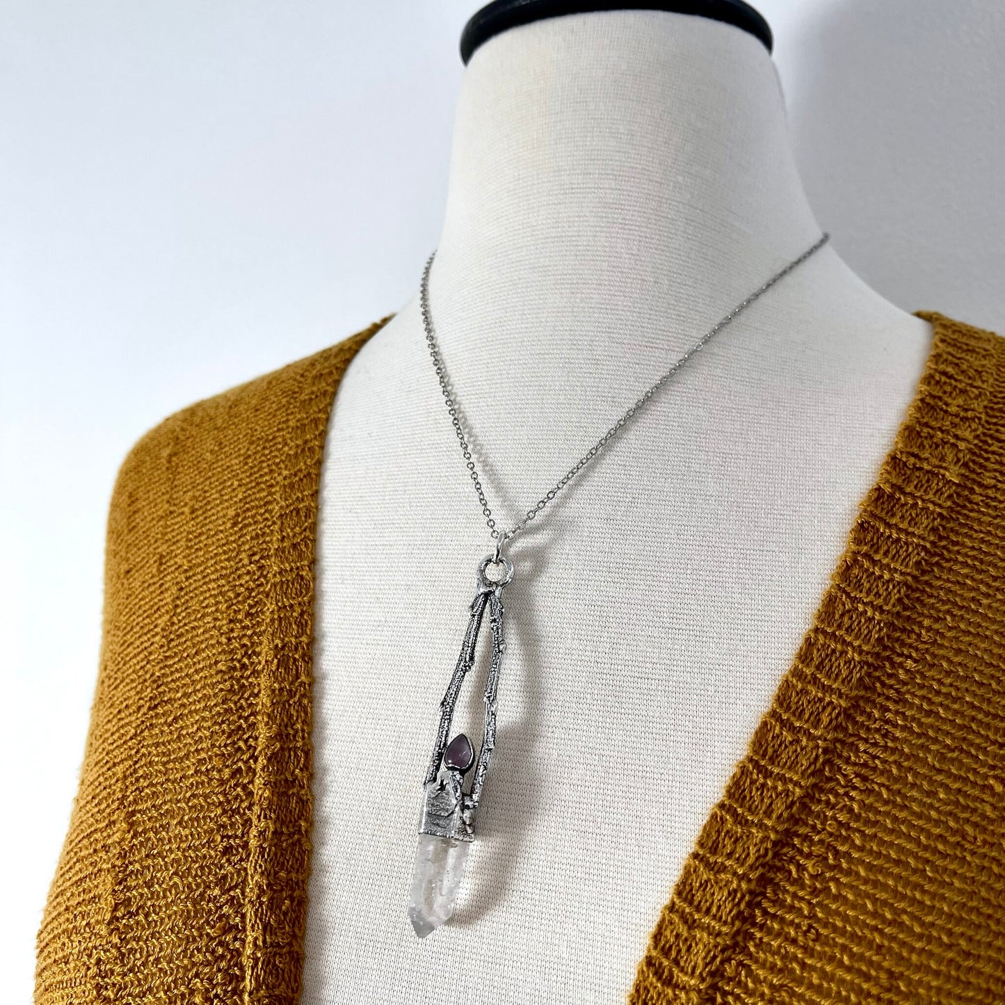 big crystal Necklace, Bohemian Jewelry, Crystal Necklaces, Crystal Pendant, Etsy ID: 1669645543, FOXLARK- NECKLACES, Jewelry, nature inspired, Necklaces, Quartz pendent, Raw Quartz jewelry, Silver Jewelry, Silver Necklace, Silver Stone Jewelry, Statement