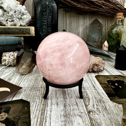 Rose Quartz Crystal Ball / FoxlarkCrystals