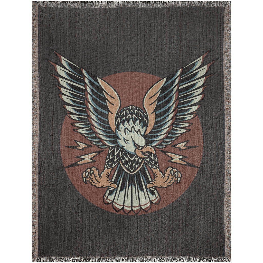 Eagle Traditional Tattoo Style Woven Blanket