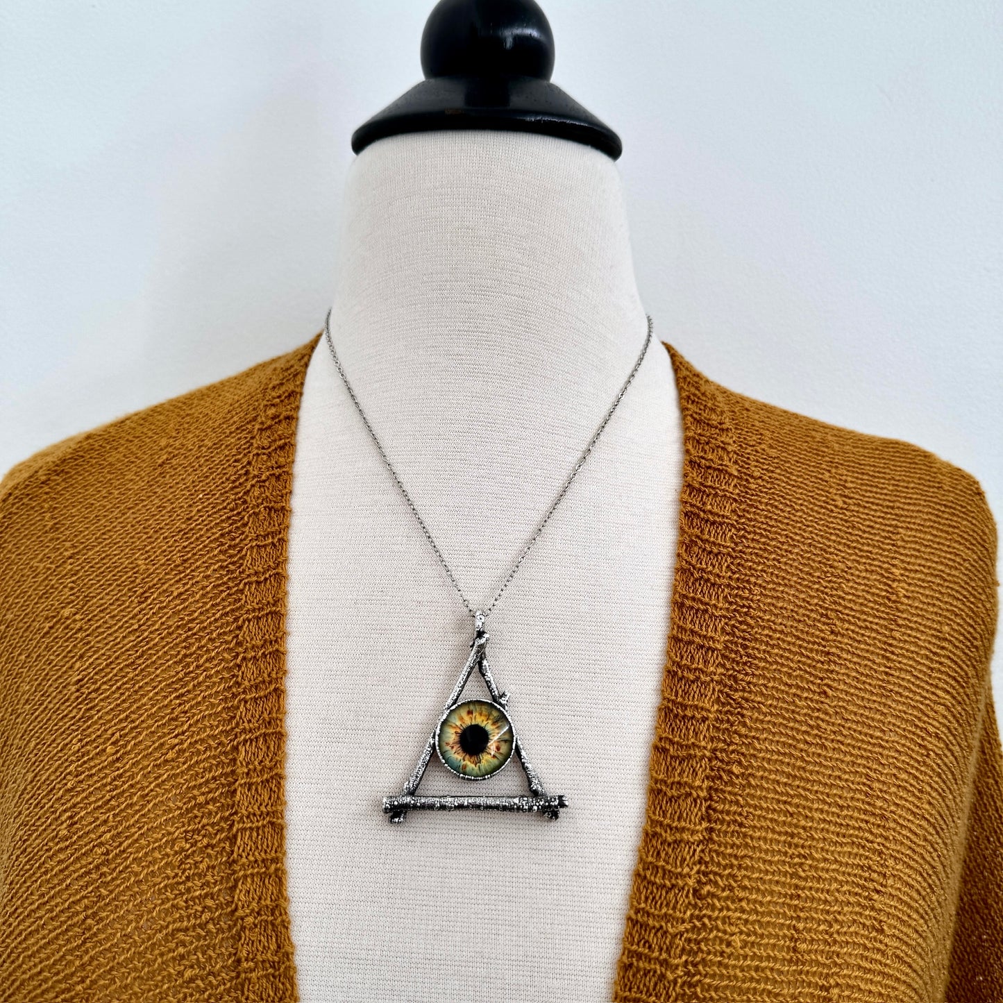 Sticks & Stones Collection - Eye Necklace Fine Silver