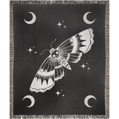 Moth and Moon - Woven Blanket