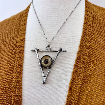 Eye Necklace Fine Silver / Sticks & Stones Collection