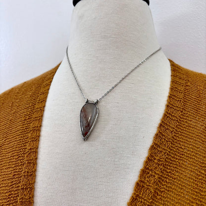 Rutilated Quartz Crystal Necklace in Fine Silver / Foxlark Collection - One of a Kind