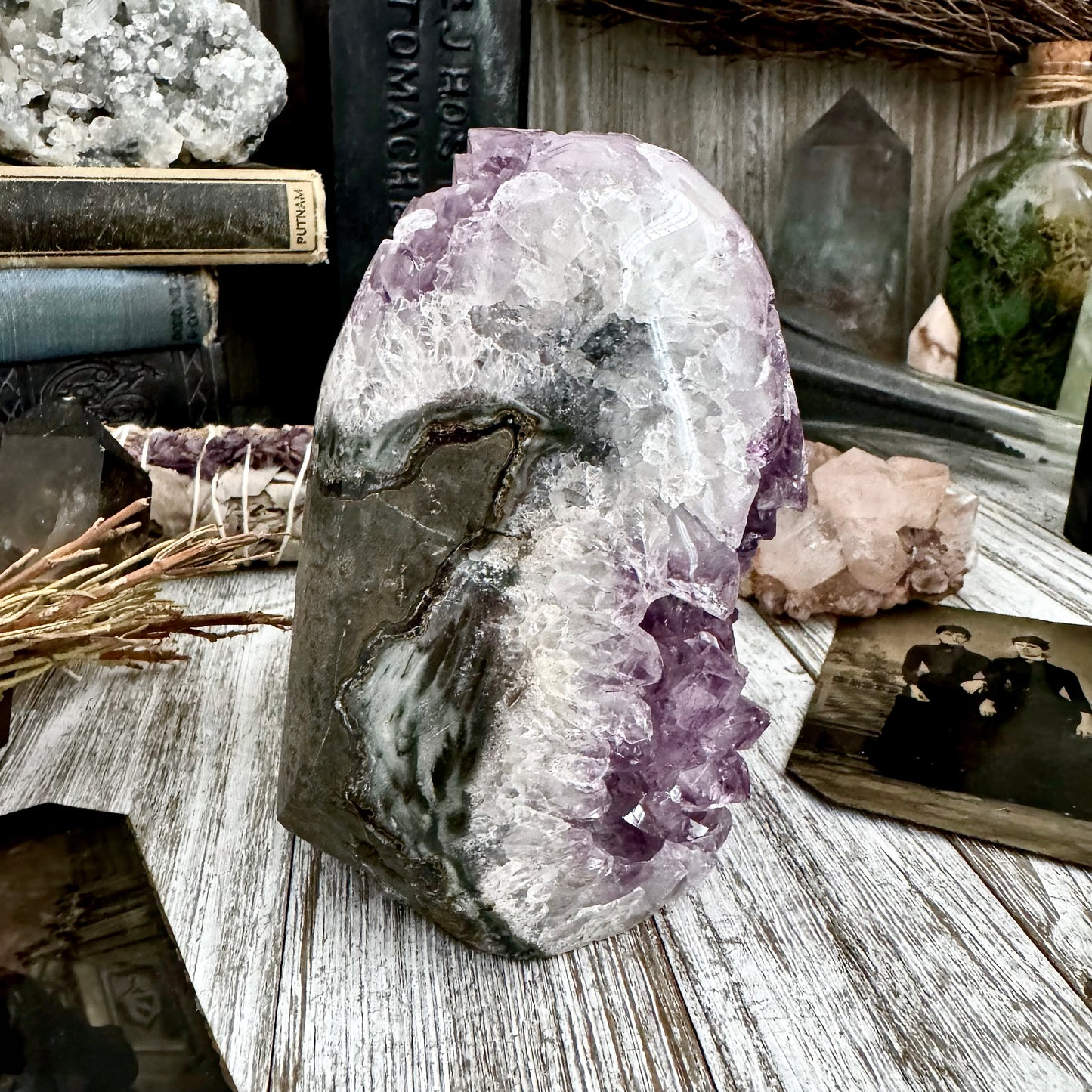 Large Self Standing  Amethyst Geode Crystal Cluster / FoxlarkCrystals