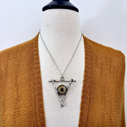 Eye Necklace Fine Silver / Sticks & Stones Collection