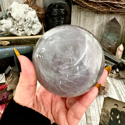 Purple and Green Fluorite Crystal Ball / FoxlarkCrystals