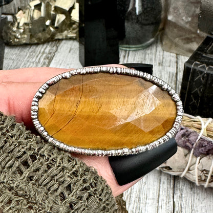 Large Tigers Eye Ring Size 9 / Foxlark Collection