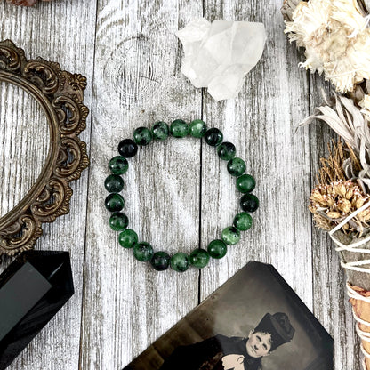 Ruby Zoisite Crystal Beaded Stretch Bracelet