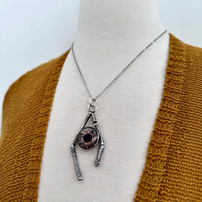 Sticks & Stones Collection - Eye Necklace Fine Silver