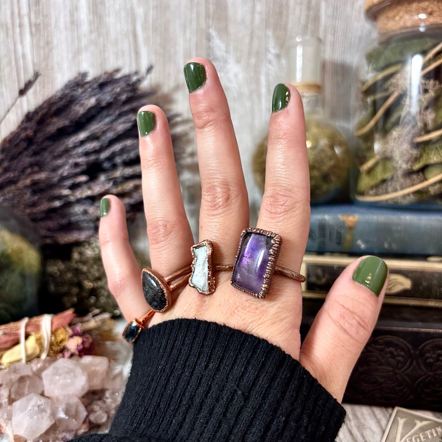 Size 9.5 Copper / Silver FLASH SALE - NEW or Discontinued or Imperfect Jewelry -  #368-371