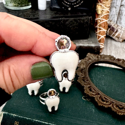 Lucky Penny Club - Tooth Fairy Ring Size 7 8 9 10 Fine Silver - Foxlark Collection