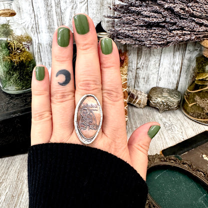 Lucky Penny Club - Vintage Rosie Riveter Pressed Penny Ring Fine Silver Size 10 / One of a Kind