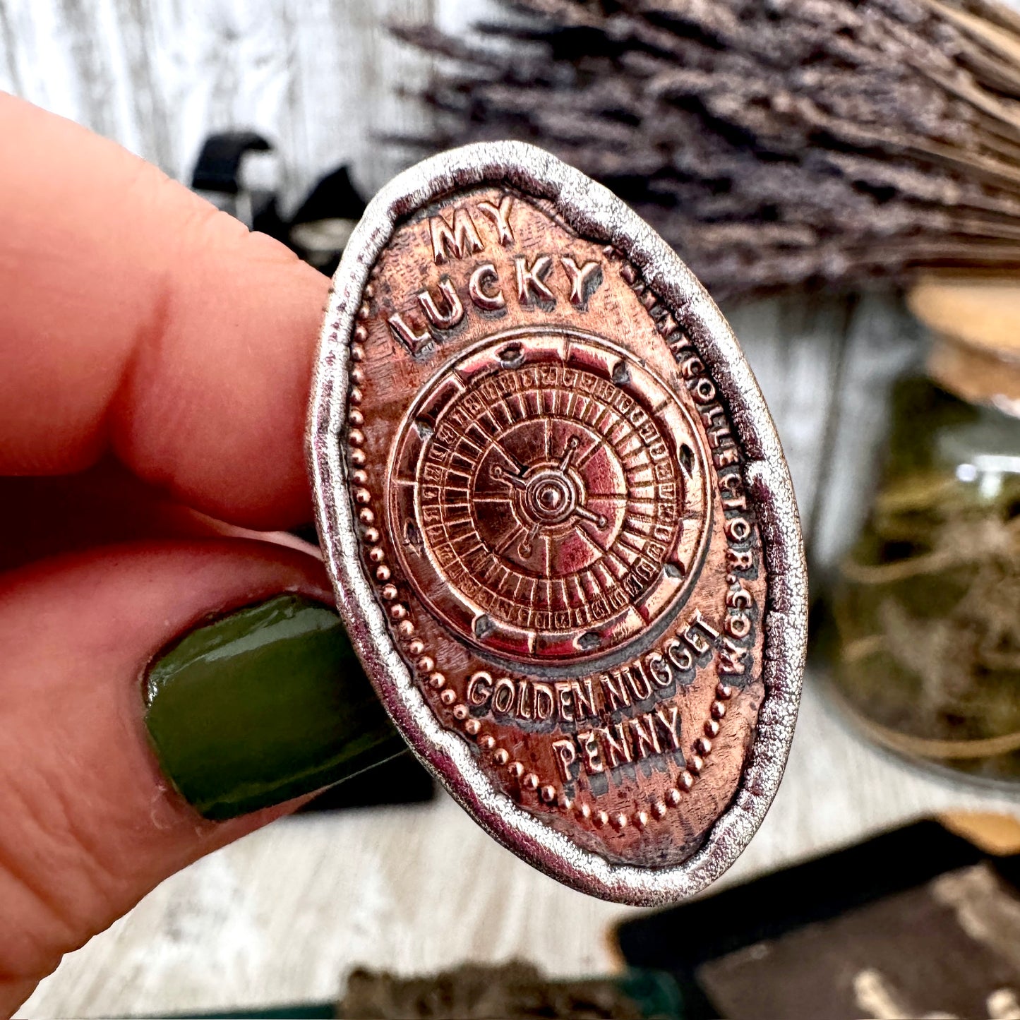 Lucky Penny Club - Vintage My Lucky Penny Pressed Penny Ring Fine Silver Size 9 / One of a Kind