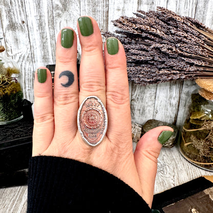 Lucky Penny Club - Vintage My Lucky Penny Pressed Penny Ring Fine Silver Size 9 / One of a Kind
