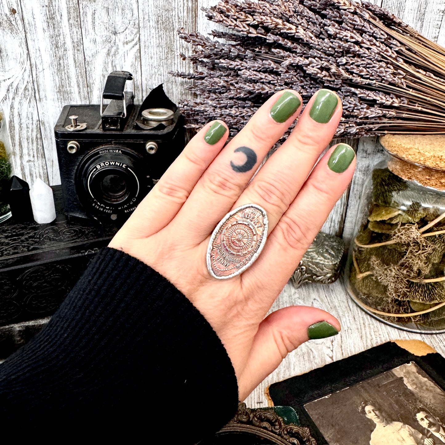 Lucky Penny Club - Vintage My Lucky Penny Pressed Penny Ring Fine Silver Size 9 / One of a Kind