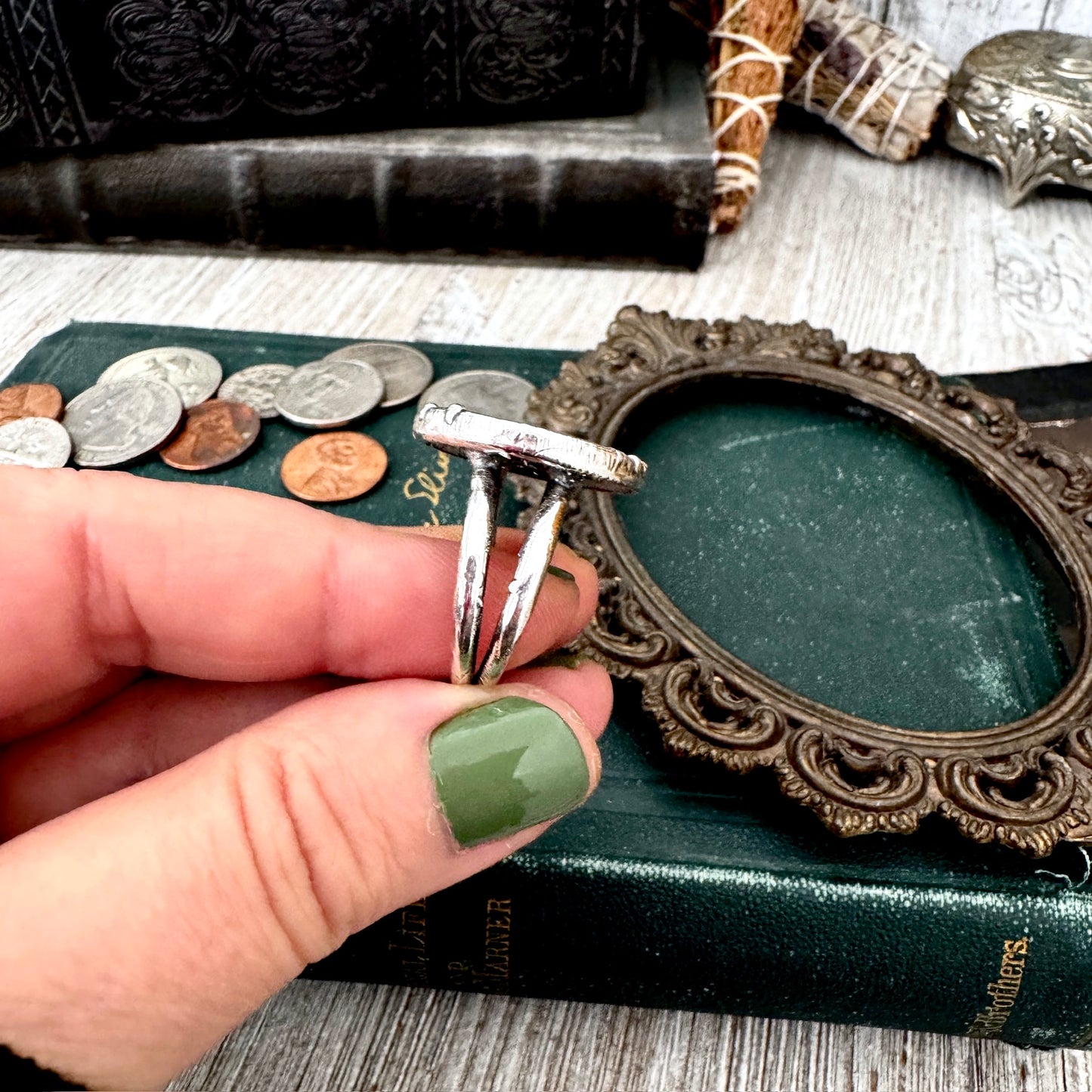 Lucky Penny Club - HOBO UFO London Coin Ring Fine Silver Size 9.5 / One of a Kind