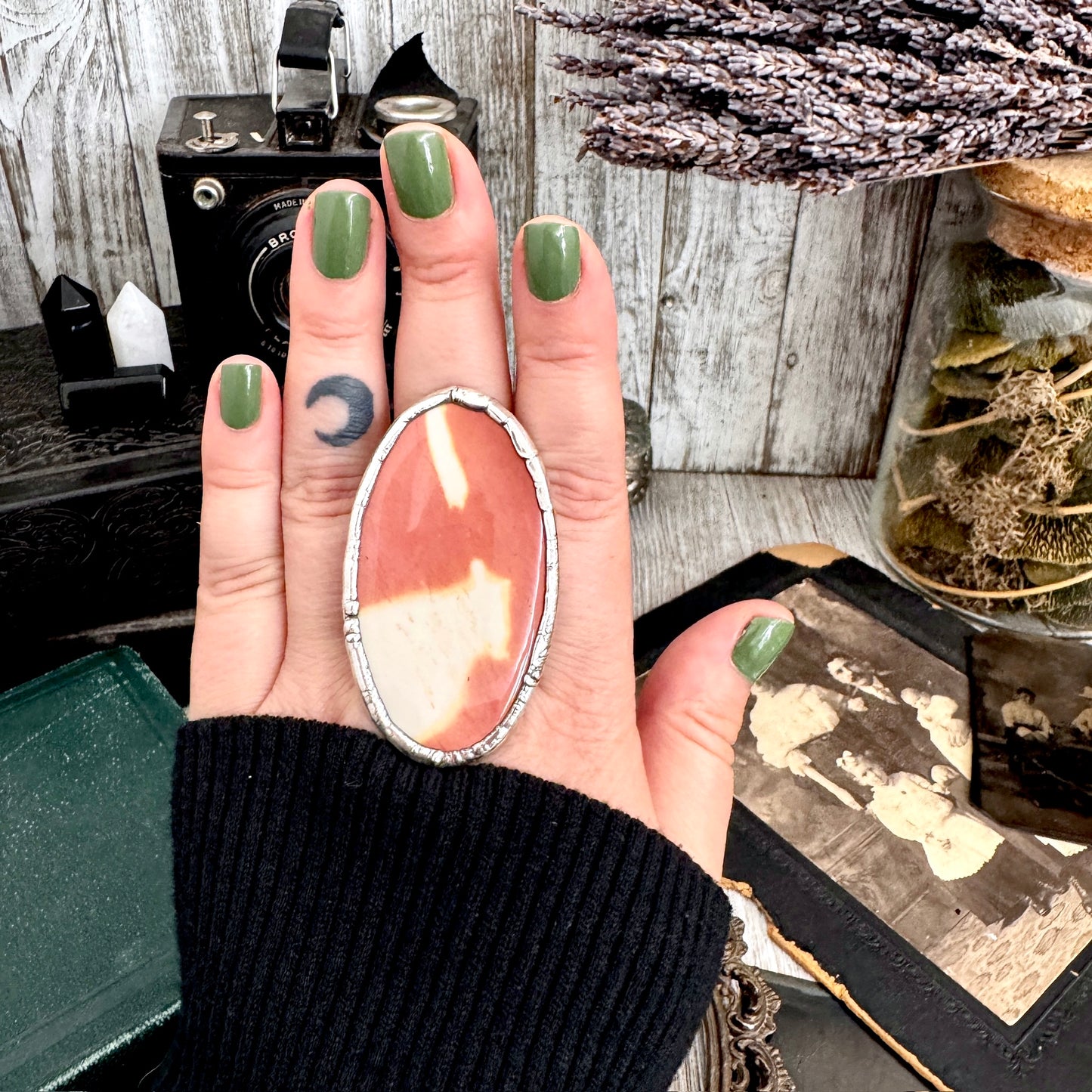 The Colossal Collection - Mookaite Ring Fine Silver Size 11 / One of a Kind