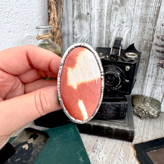 The Colossal Collection - Mookaite Ring Fine Silver Size 11 / One of a Kind