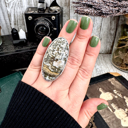 The Colossal Collection - Ocean Jasper Ring Set in Fine Silver Size 7 / One of a Kind
