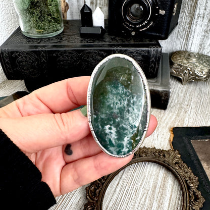 The Colossal Collection - Bloodstone Statement Ring Size 10 Fine Silver / One Of A Kind